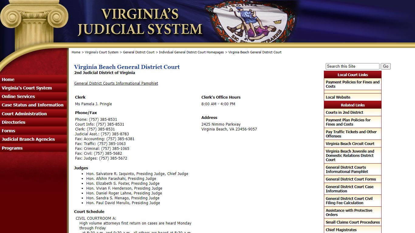 Virginia Beach General District Court - Judiciary of Virginia